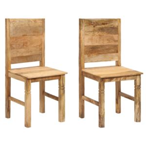 Jedálenské stoličky 2 ks masívne mangovníkové drevo