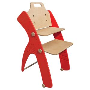 Detská rastúca stolička Smart Leo Simple - červená