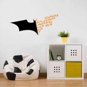 GLIX Batman HAHA - nálepka na stenu Čierna a oranžová 50x20 cm