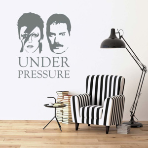 GLIX Queen & David Bowie - Under Pressure - samolepka na stenu Šedá 30x25 cm