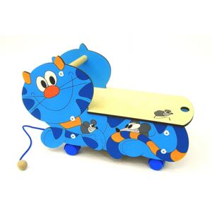 Vozík Mačička modrá - box na hračky
