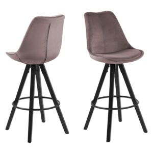 Dizajnová barová stolička Nascha, svetlo ružová