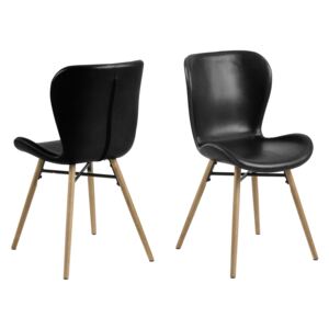 Dizajnová jedálenská stolička Alejo II, čierna