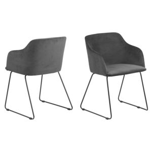 Dizajnová stolička Aleem, antracitová