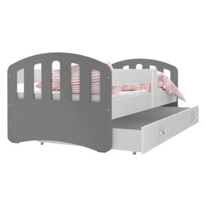GL Šťastie sivá Color posteľ pre deti 180x90
