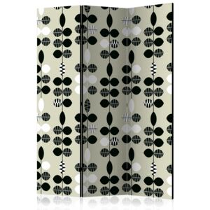 Paraván - Black and White Dots [Room Dividers] 135x172