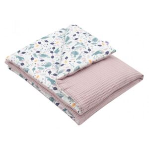 Detská deka s výplňou New Baby Vafle fialová králičky 80x102 cm, Vhodnosť: Pre dievčatá