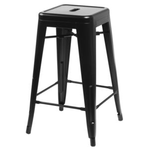 Barová stolička Paris 66cm čierna inšpirovaná Tolix