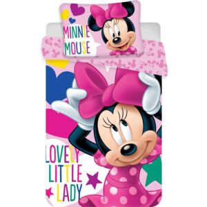 Obliečky do postieľky Minnie Mouse baby 100x135 40x60 cm 100% Bavlna Jerry Fabrics