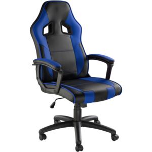 Tectake 403193 kancelárska stolička senpai - čierna / modrá