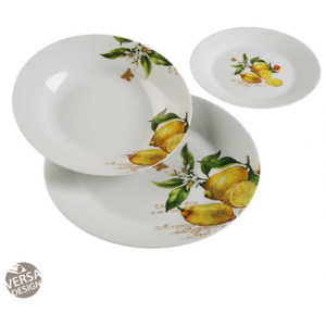 3 dielna set tanierov z porcelánu Versa Citron Versa Home 21150051