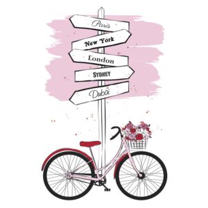 Ilustrácia Pink Bike, Martina Pavlova