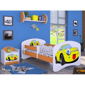 Detská posteľ bez šuplíku 160x80cm SMILE CAR - oranžová