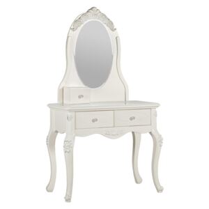 Toaletný stolík so zrkadlom La Perle, 2 šuflíky