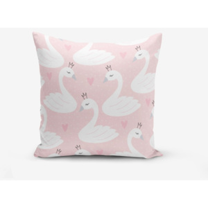 Obliečka na vankúš s prímesou bavlny Minimalist Cushion Covers Pink Puan Animal Theme, 45 × 45 cm