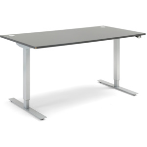 Výškovo nastaviteľný stôl Flexus, rovný, 1600x800 mm, šedá