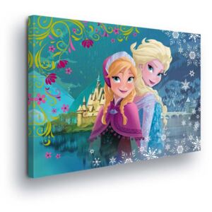 Obraz na plátne - Disney Frozen Anna and Elza 60x40 cm
