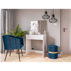 Moderný písací stôl a toaletný stolík Luka, Farby: biely