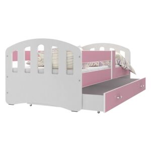GL Šťastie dievčenské postele 140x80 Color biele Farba: Ružová