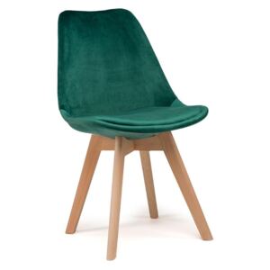NewHome Zamatová stolička škandinávsky štýl GREEN GLAMOR