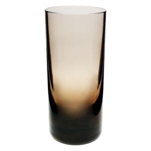 Moderná sklenená váza svetlo hnedá 15.5 cm