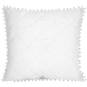 Biela obliečka na vankúš Slowdeco Pompoon, 45 × 45 cm