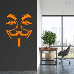 GLIX Anonymous - nálepka na stenu Oranžová 75 x 85 cm