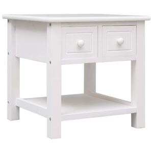 Príručný stolík biely 40x40x40 cm drevo paulovnie