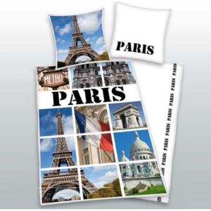 EU Detské návliečky PARIS, Hladká bavlna, 1x70x90/1x140x200cm
