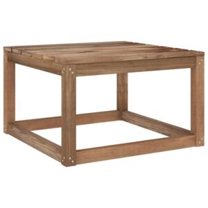 Záhradný paletový stôl hnedý 60x60x36,5 cm impregnované borovicové drevo