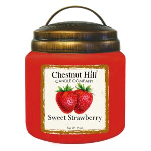 Chestnut Hill Candle CO Chestnut Hill Vonná Sviečka v skle Sladká jahoda - Sweet Strawberry, 16oz