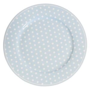 Isabelle Rose Porcelánový tanier s bodkami 19 cm - modrý