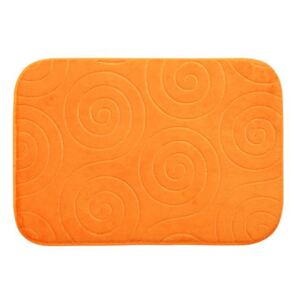 Kúpeľňová predložka s pamäťovou penou špirála oranžová