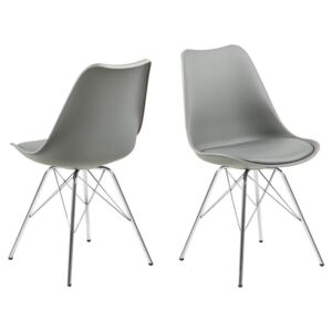 Dizajnová stolička Nasia, sivá