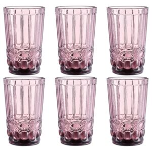 Set pohárov na vodu, 6ks, 350 ml, ružová, FREGATA TYP 1