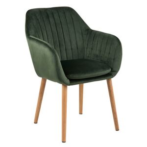 Emilia VIC jedálenská stolička machovo zelená / natur