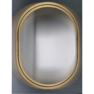 ICONIC Zlaté oválne zrkadlo Podsvietenie: Nie, Rozmer zrkadla: 40x75 cm