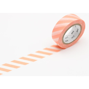 Japonská papierová páska Salmon Pink Stripe
