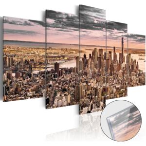 Obraz na skle Bimago - New York City: Morning Sky 100x50 cm