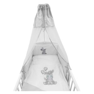 6-dielne posteľné obliečky New Baby Zebra exclusive 90/120 bielo-sivé