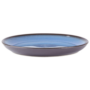 Modrý kameninový tanier Villa Collection