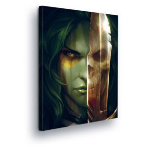 Obraz na plátne - Marvel Guardians of the Galaxy Mysterious and Murder Gamora 60x40 cm