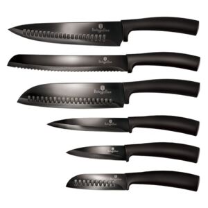 Súprava nožov s nepriľnavým povrchom 6 ks Shiny Black Collection