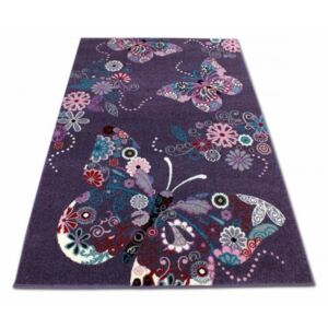 Detský koberec Motýľ fialový, Velikosti 120x170cm