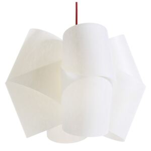 Závesná lampa Julii, bielo-červená Ø 54 cm