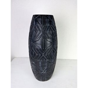 Váza čierna TIMOR, exotické drevo, ručná práca, Indonésia