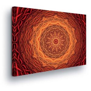 GLIX Obraz na plátne - Orange Mandala 40x40 cm