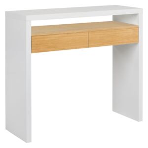 Woodman Console 10 B stôl biela/dub, biela/béžová