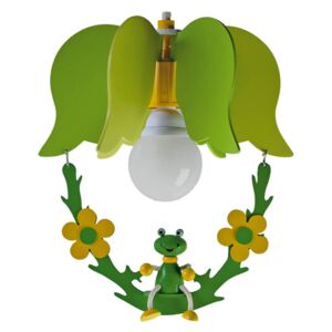 Závesná lampa Žaba v tvare kvetu s hojdačkou
