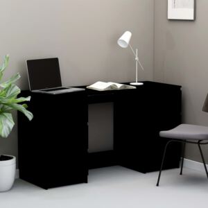 Písací stôl, čierny 140x50x77 cm, drevotrieska